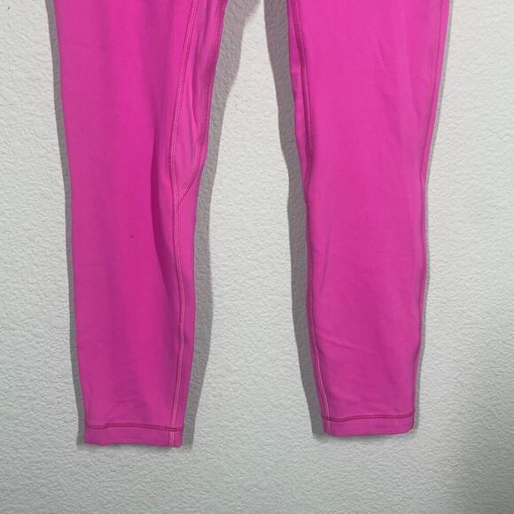 Lululemon Size 6 Align High Rise Crop Pants Leggings Pink Pull On Activewear - Picture 6 of 8